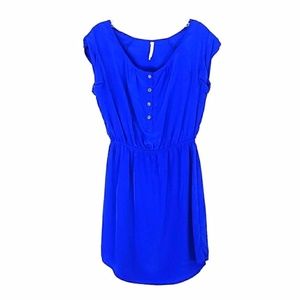 Willow & Clay Royal Blue A-line Lightweight Sheath Cap Sleeve Dress, XS